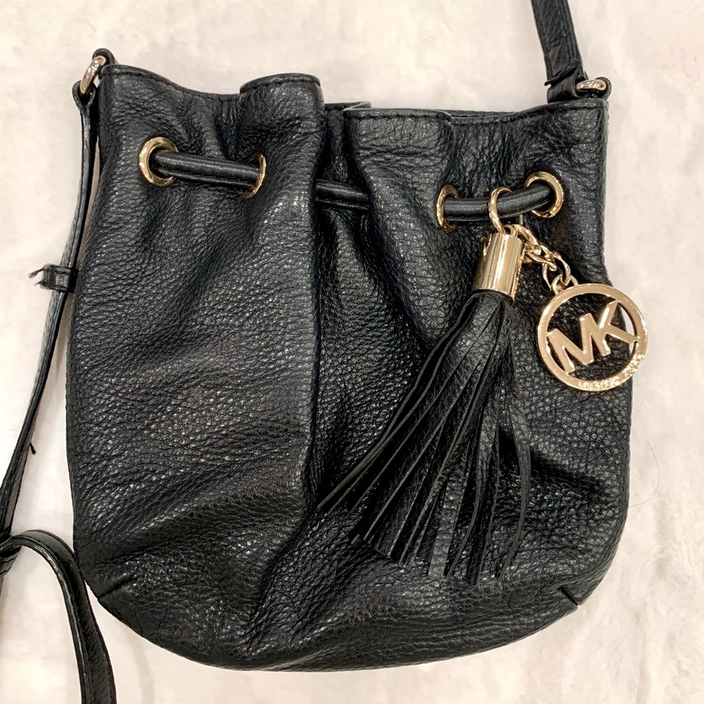 SOLD Michael Kors Crossbody in Black with Gold